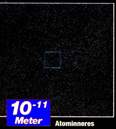 Zeichnung eines  10 hoch minus 11 Meter grossen quadratischen Ausschnitts -  Atominnenraum