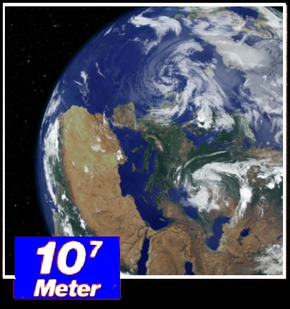 Ansicht eines 10.000 mal 10.000 km grossen Ausschnitts: - Nordamerika