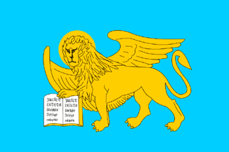 Selbst und gerade der Text auf dem Buches des venezianischen Löwen änderte sich ... in menschenrechtliche  Satzungen.