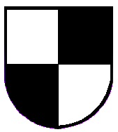 Schwarz-weiss-blaues Wappen