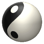Ganzheitssymbol von Ying und Yang der Gegensätze