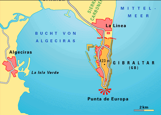 Karte Gibraltars