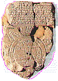 Babylonische Karte mit Weltdarstellung in Stein