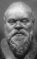 Idealisierter Kopf der Statue einen griechischen Phiolosophen der Antike die vorgeblich wohl Sokrates darstellen sollte.